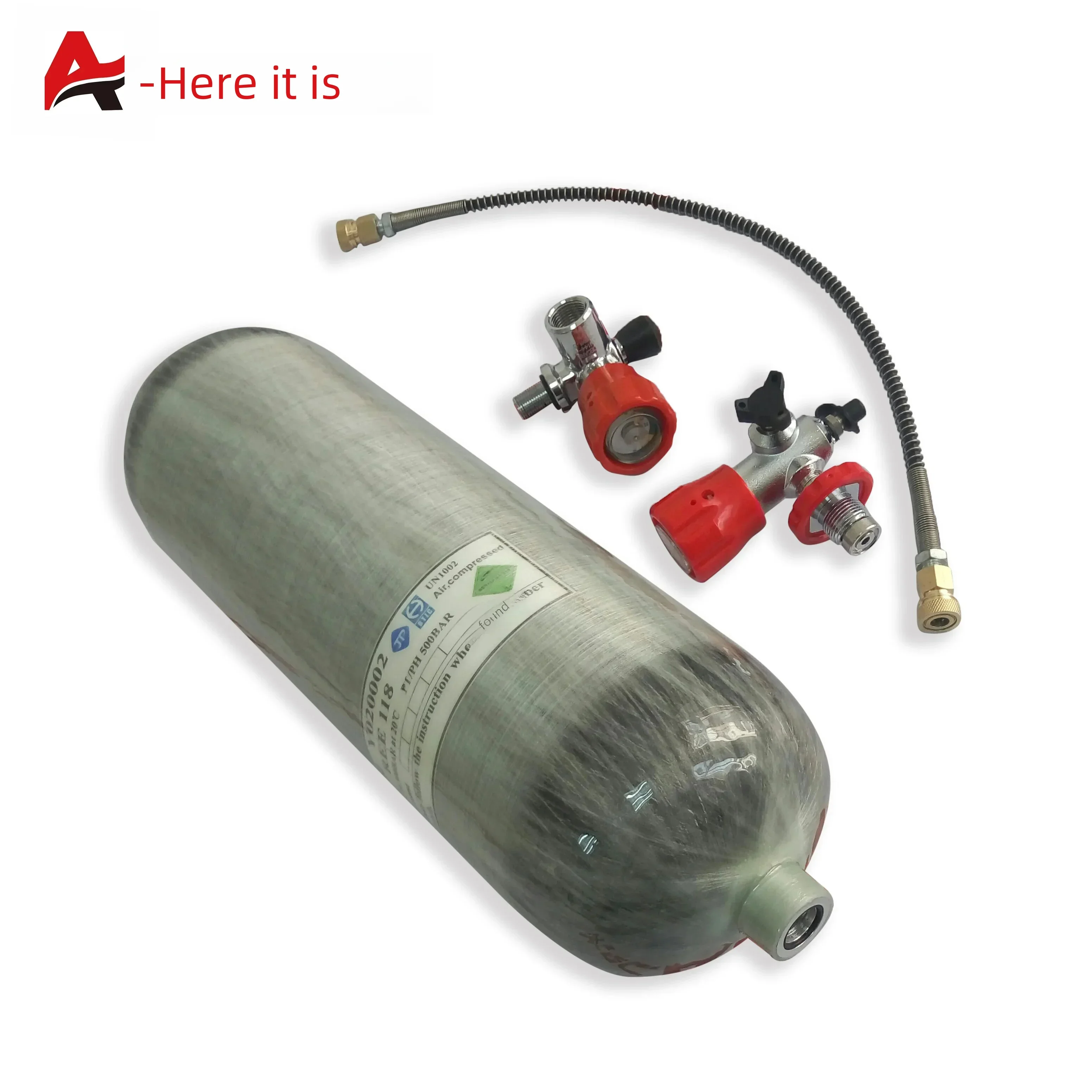 ACECARE High Pressure 6.8L dot Carbon Fiber Tank 4500psi 30mpa 72 cu ft Scuba Filling Station Diving M18 X 1.5 Thread