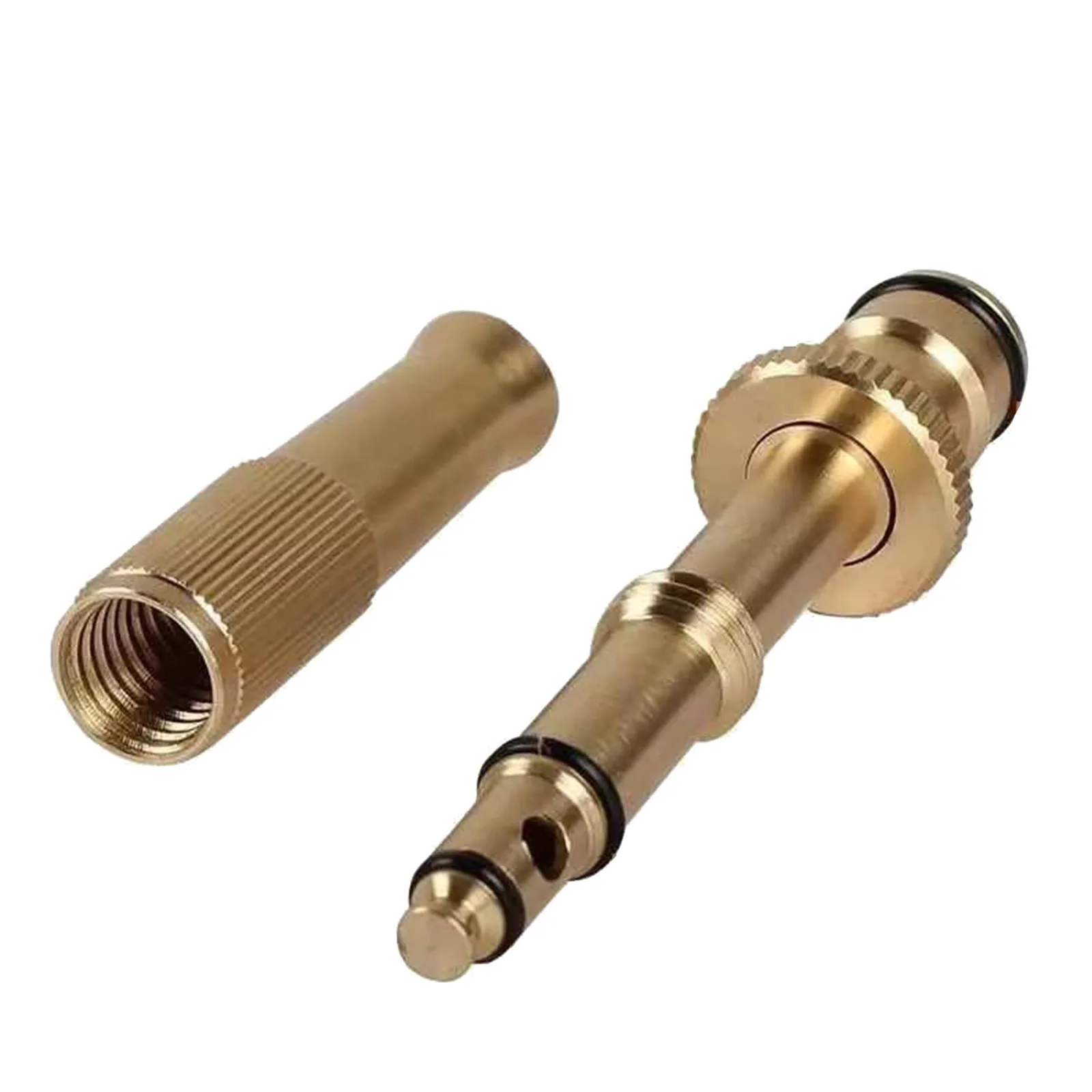 Spray Nozzle Water Gun Brass High Pressure Direct Spray Sprinkler Quick Connector 1/2\'\' Garden Hose Adjustable Pressure Washer