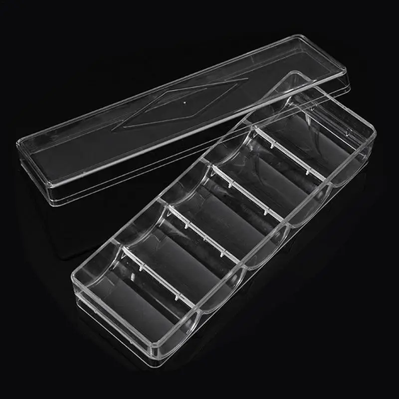 1pcs Durable Clear Acrylic Poker Chips Tray Reusable Clearly visible with Lid 100 Chips Case Box Holder Collectibles Craft