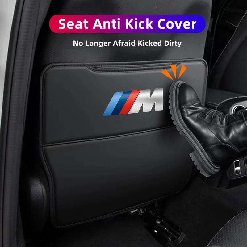 

For BMW iX3 iX F07 F48 F39 F34 F40 F45 F46 G30 G20 G32 Stickers 2Pcs Leather Car Seat Back Anti Kick Pad Interior Accessories