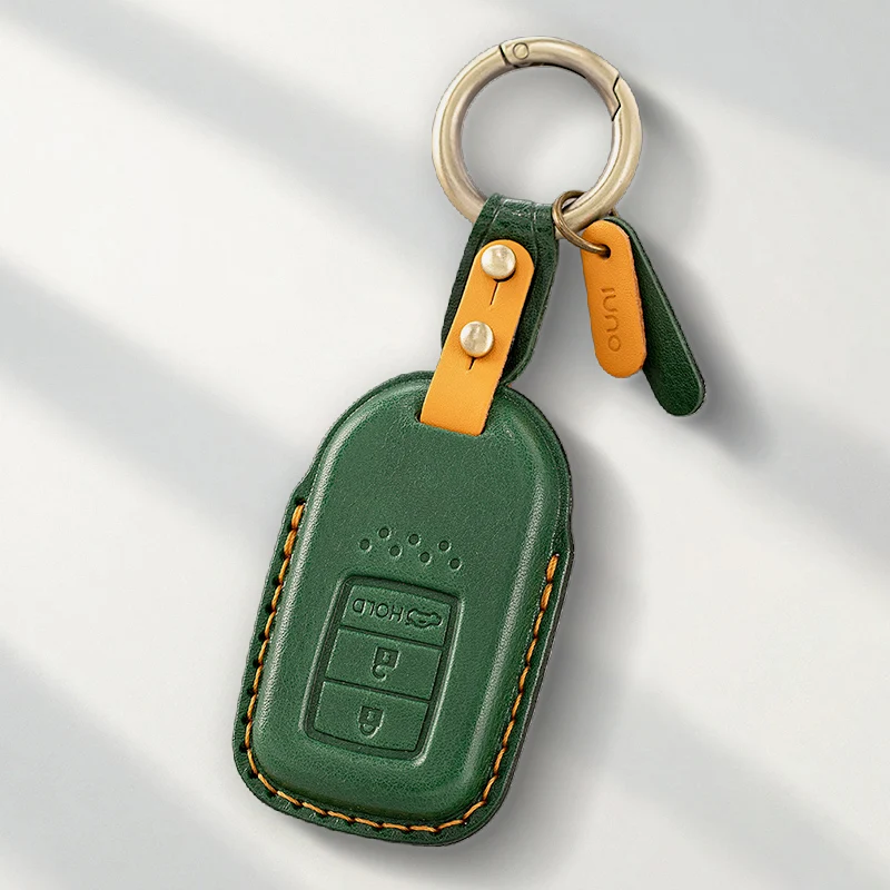 

Genuine Leather Protector for Honda Civic CR-V HR-V VEZEL JAZZ Accord Jade Crider Odyssey Key Case Cover Fob