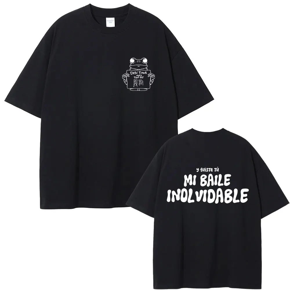 

Hot Sale Rapper Bad Bunny Debi Tirar Mas Fotos DTMF World Tour 2026 T Shirt Men Women Hip Hop Fashion Street Oversized T-shirts