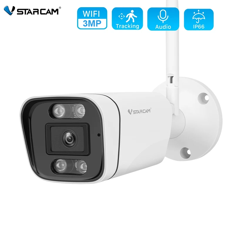 

Vstarcam 3MP Audio IP Camera Wifi Wireless AI Human Detect CCTV Bullet Outdoor Surveillance Camera IR Night Vision