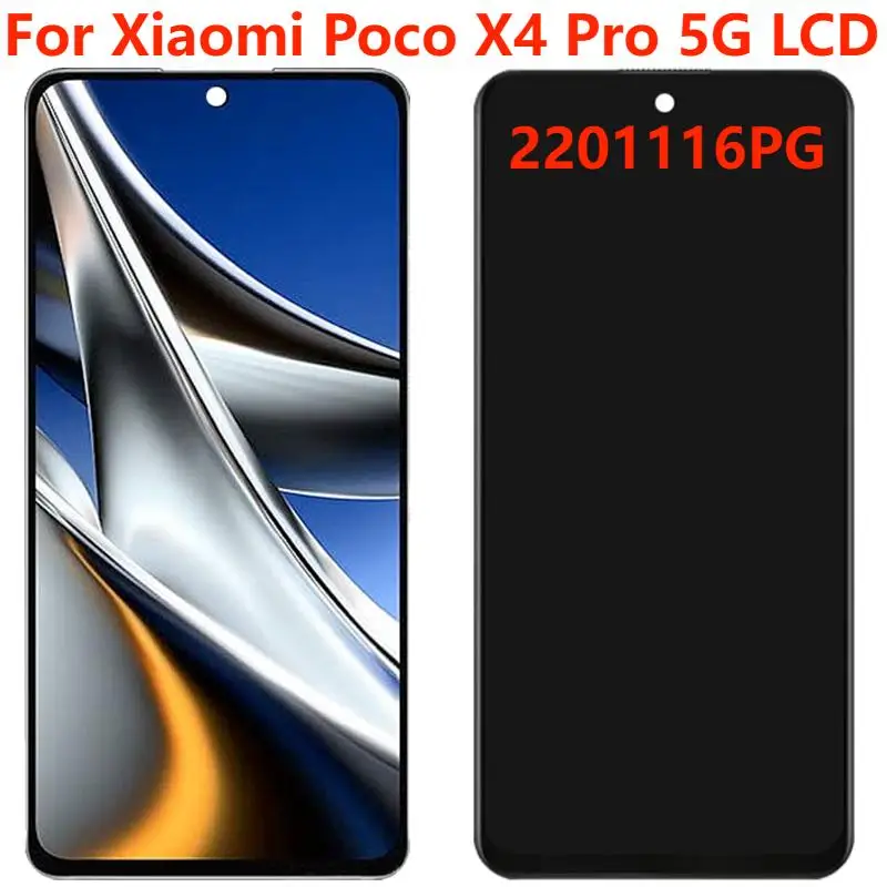 

6.67"AMOLED For Xiaomi Poco X4Pro 5G 2201116PG LCD Display Original With Frame Touch Screen Digitizer Assembly Replacement Parts