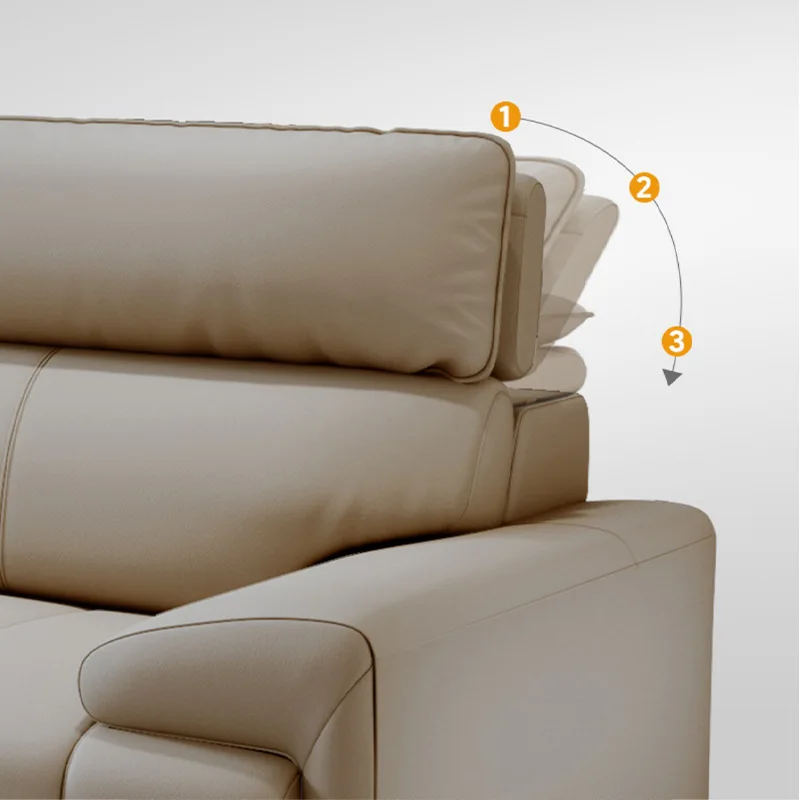 Lässiges, leichtes Luxus-Ledersofa