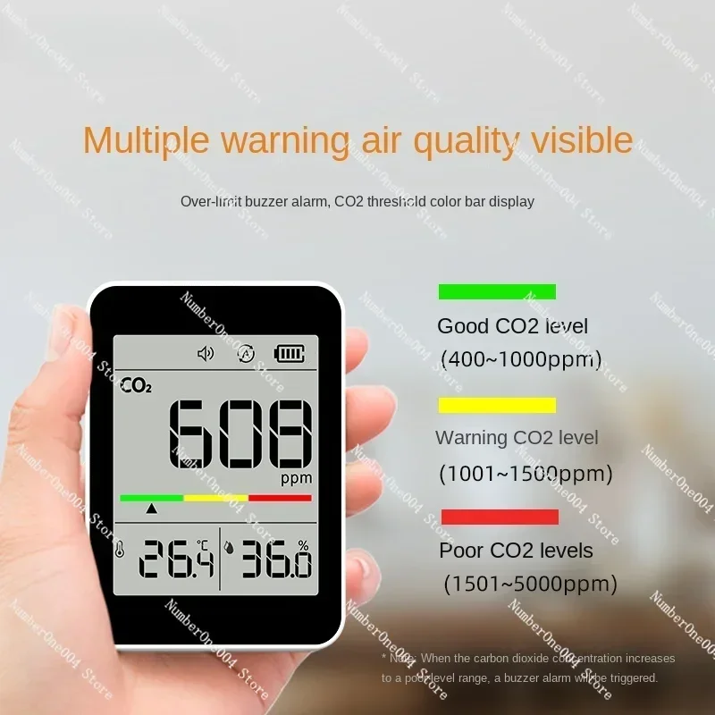 Carbon Dioxide Air Quality Detector High-precision Professional Household Indoor Air Temperature and Humidity Meter C1