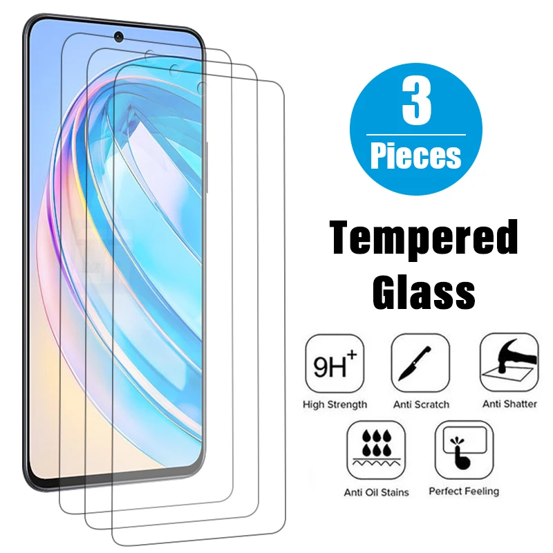 

1-3PCS Full Cover Screen Protectors For Honor X8a X7a X6a X9 X8 X7 X6 X5 Tempered Glass For Honor 90 70 50 Lite X50i X10 X30 Max