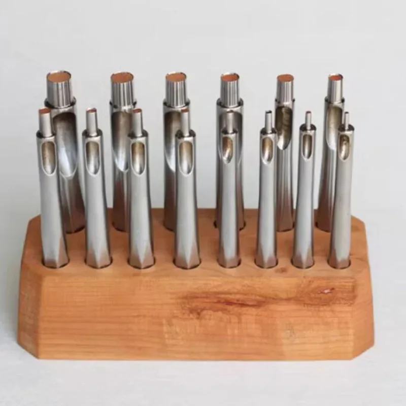 Bangbang round Hole Punch Set for Leather Strap Watch Belt Sharp Alloy Steel Straight Punching Tool with 2.0-12MM Base