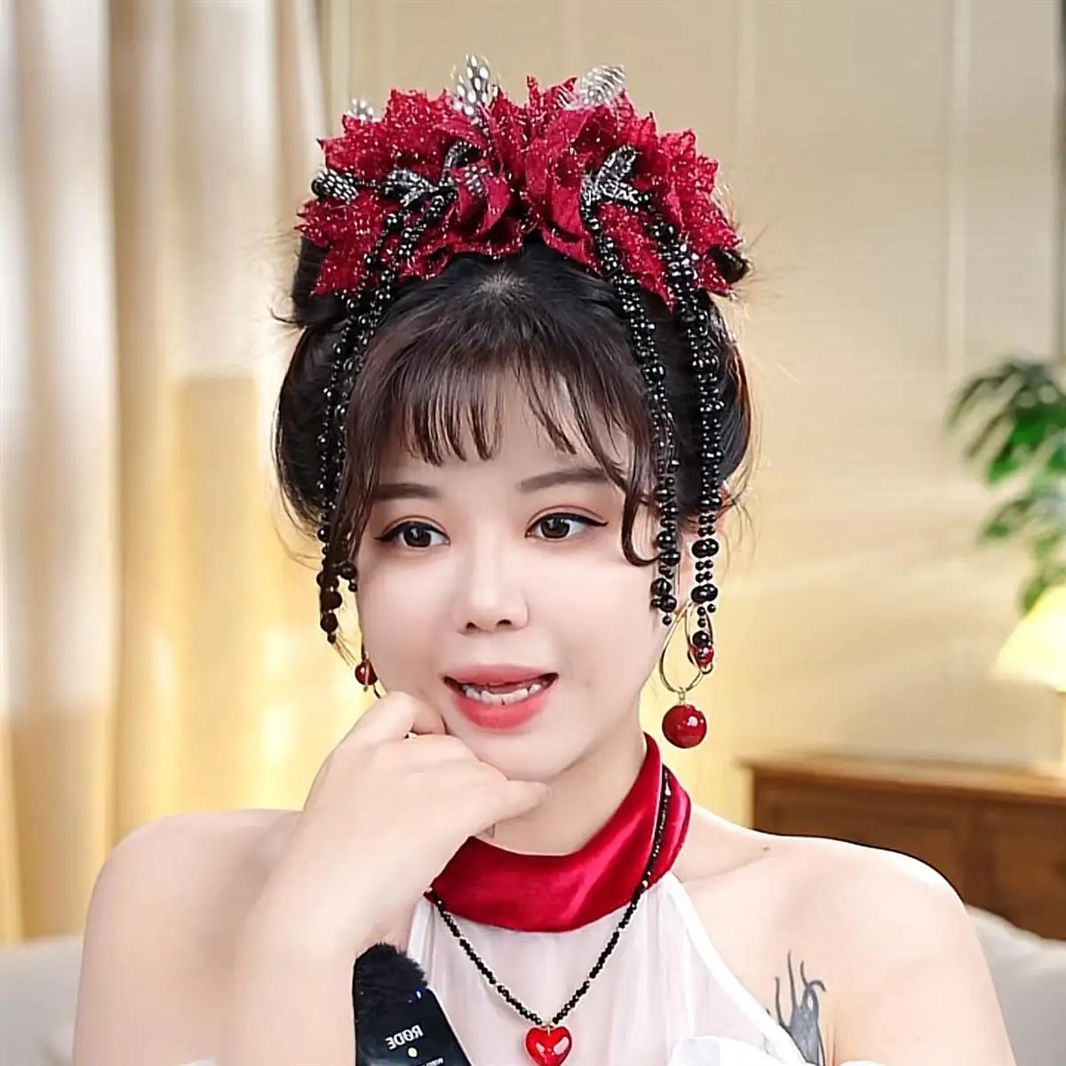 2024 New Women Elegant Trendy Casual Tassels Beads Flower Butterfly Grip Clip Shark Hair Clip Female New Headwear Accessories - Image 2