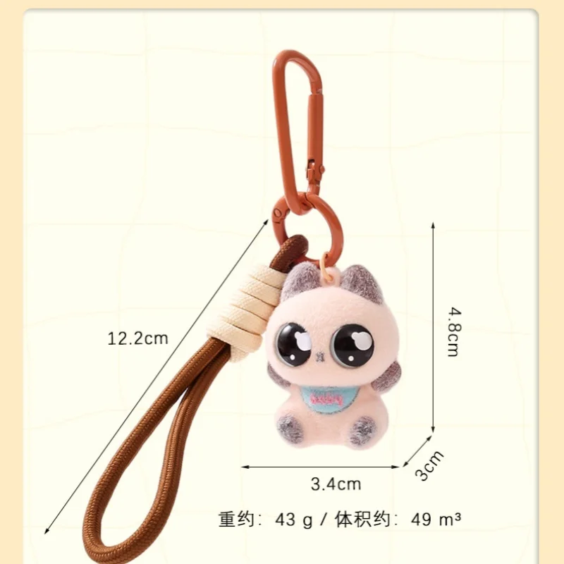 Schattige kat massaal pop sleutelhanger kawaii roze kleine Siam pop Lanyard touw Geschikt voor tassen voor verjaardag kerstcadeau