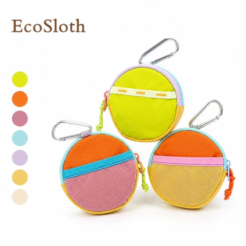 

EcoSloth Mini Round Coin Pouch and Small Pocket Bags For Tactical EDC Pouch Key Wallet Holder Unisex Outdoor Zipper Coin Purses