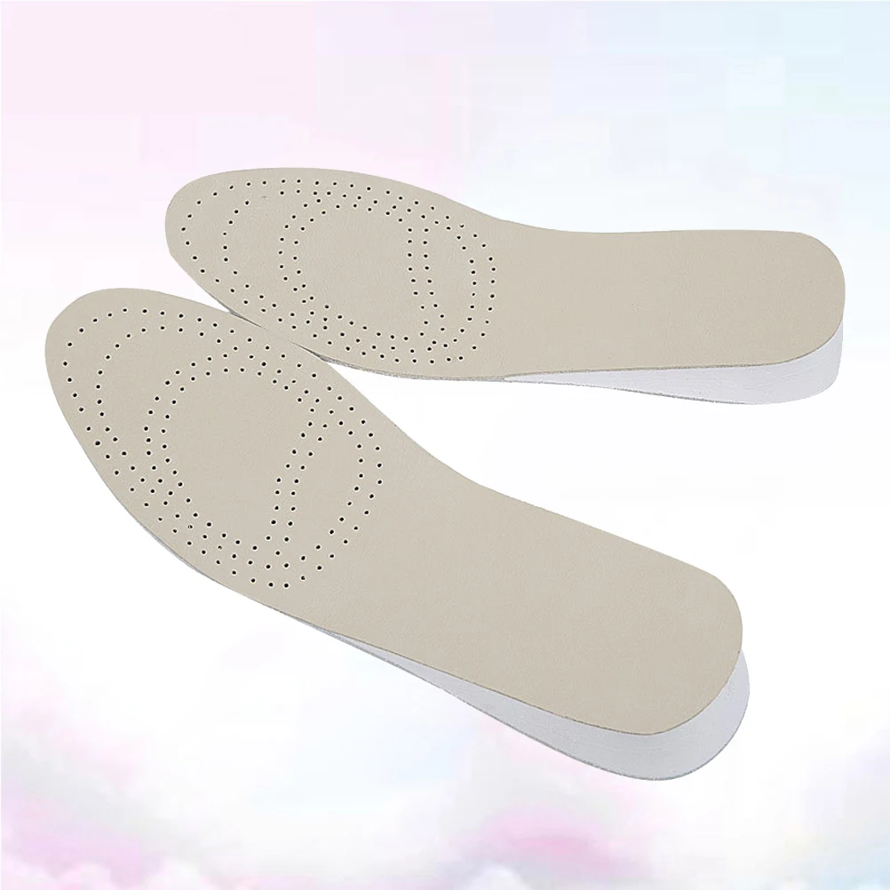 

1 Pair Cow Eva Shoe Lifts Height Increase Insoles Taller Pads Anti Slip Foot Cushions Durable Comfortable Size 43 44