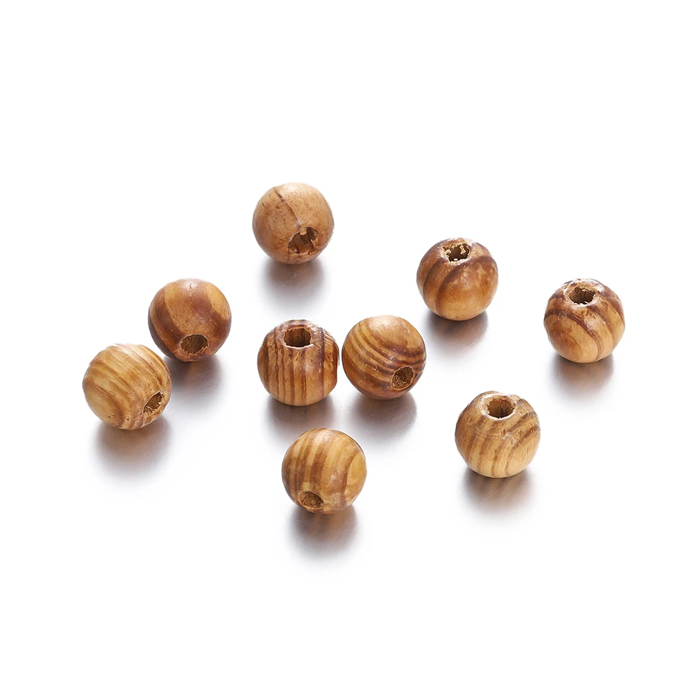 5-100Pcs/Lot 6-23mm Wooden Natural Beads Round Loose Spacer Maple Beads for DIY Necklace Bracelet Jewelry Making Accessories 