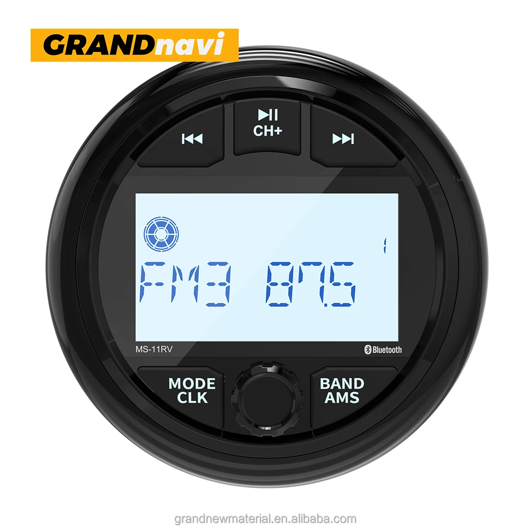 

GRANDnavi 2.8inch Boat Radio MP3 Player FM AM Subwoofer for SUV RV Golf Car
