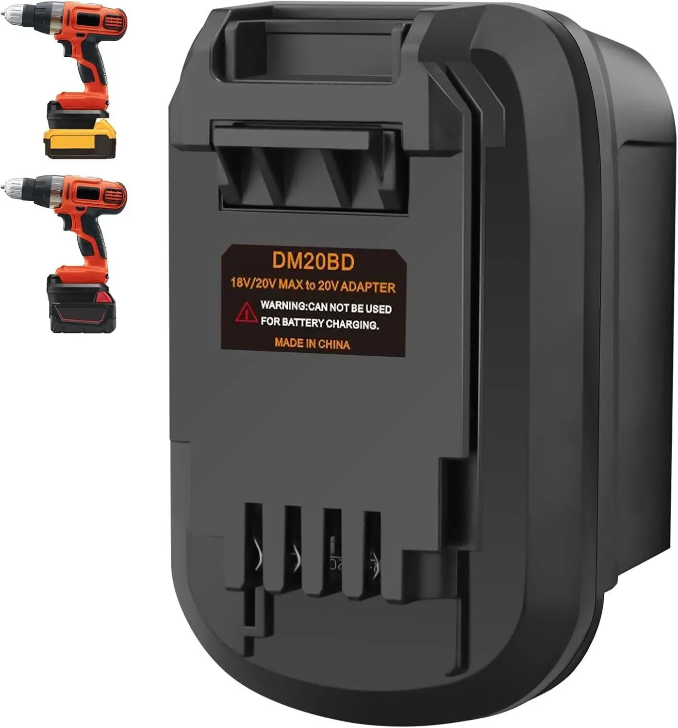 DM20BD Battery Adapter for DeWalt 20V for Milwaukee 18V Li-ion Battery Convert for Black & Decker 20V Cordless Power Tool Drill view 3
