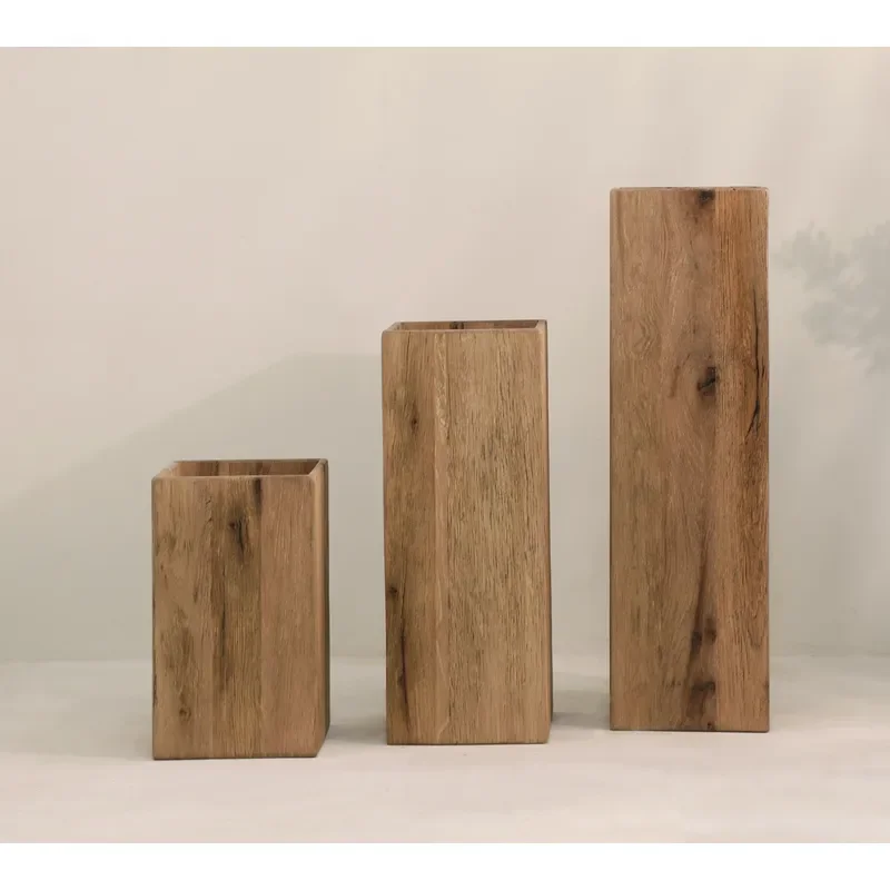 Indoor Decorative Wooden Flower Pots for Living Room Decor M