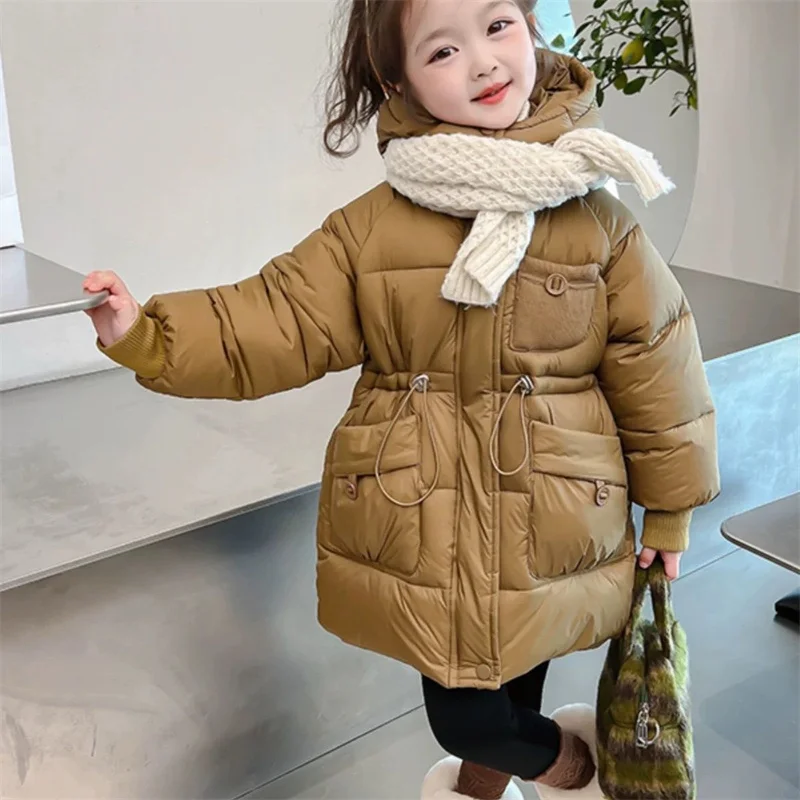 Girls Coat Overcoat Jacket Windbreak Outerwear 20Girls C24 Graceful Winter Autumn Warm Cotton Christmas Gift Children's Clothing