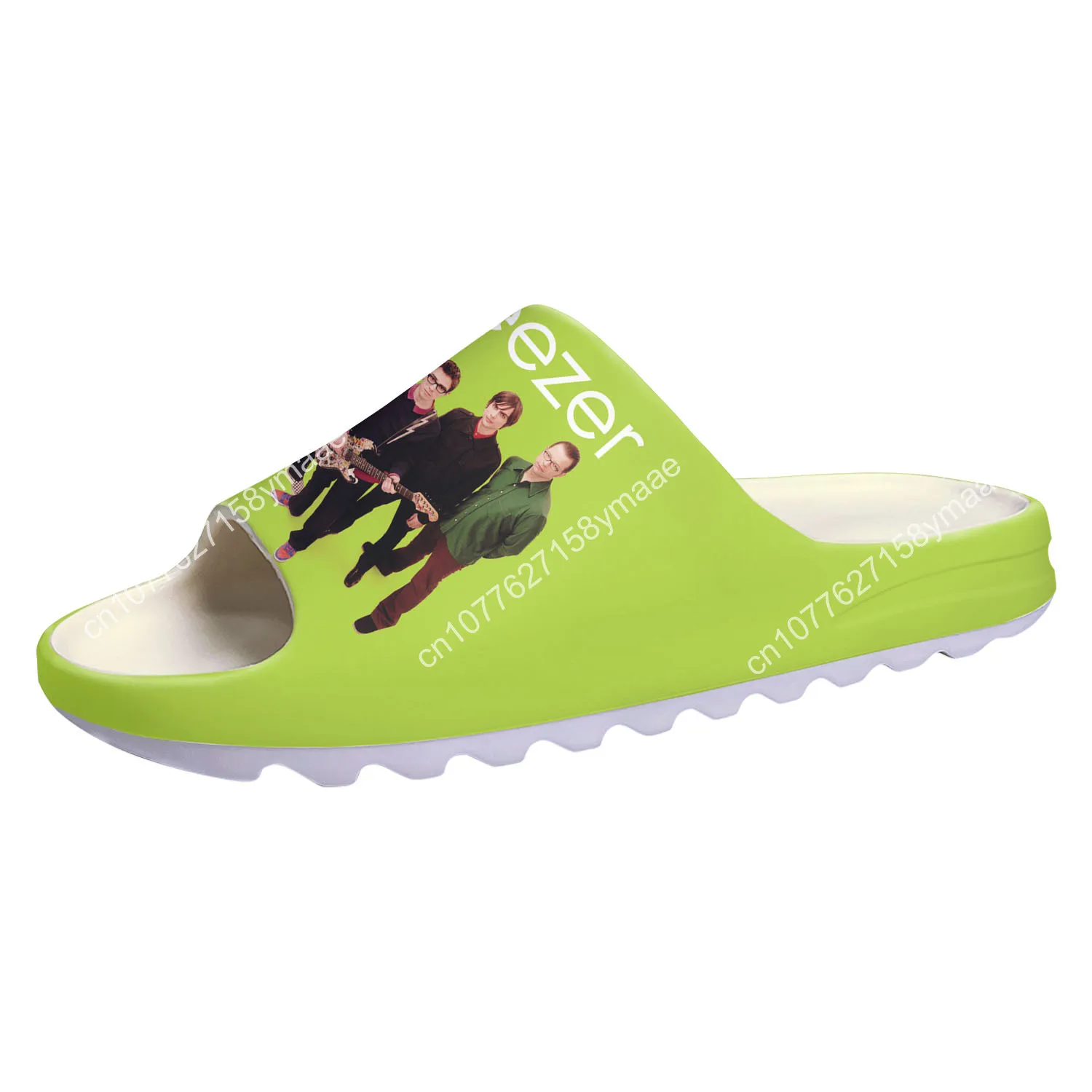 Weezer Alternative Rock Group Soft Sole Sllipers Home Clogs Step on Water Shoes Mens Womens Teenager Customize on Shit Sandals