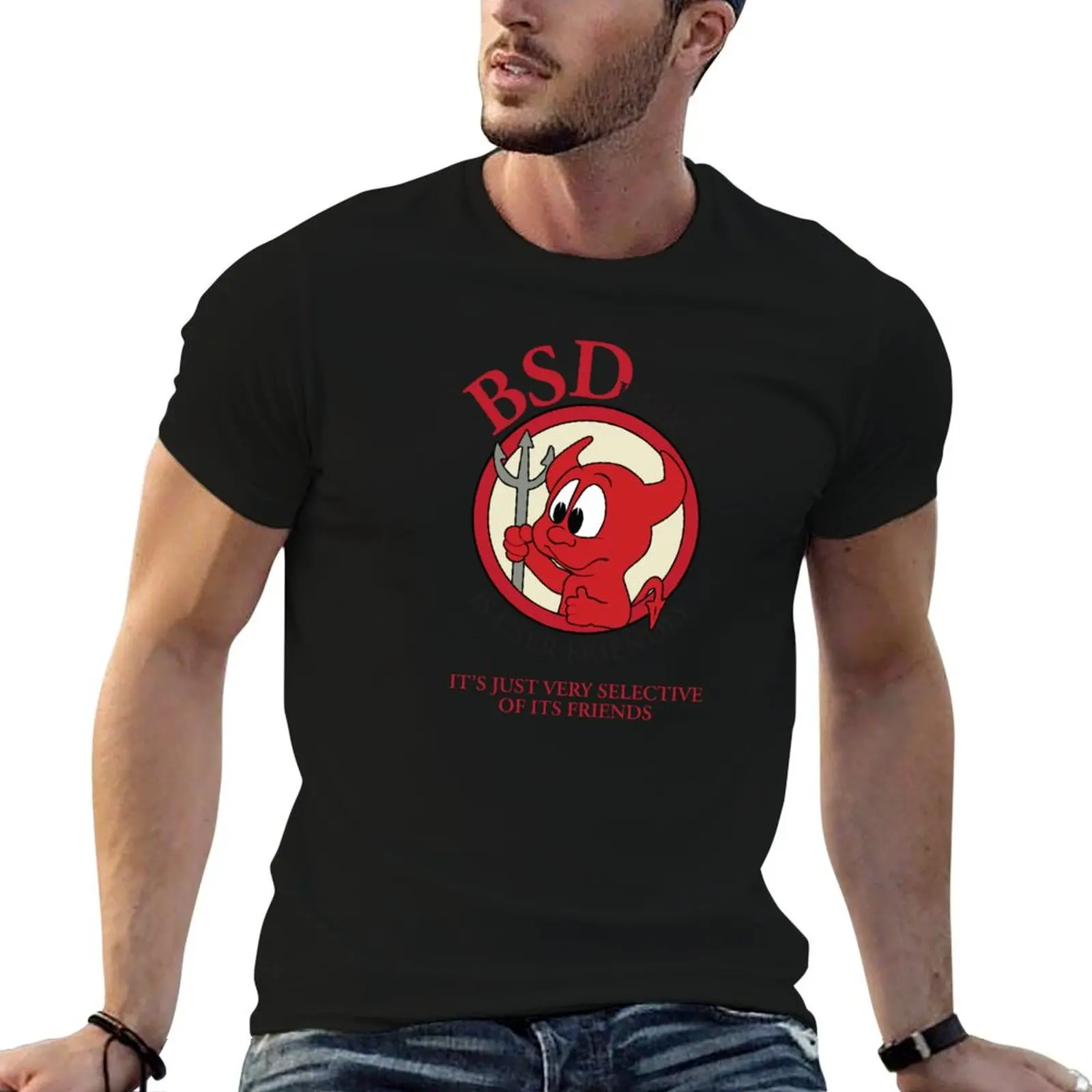 

BSD Unix is User Friendly...Its Just Very Selective of Its Friends T-Shirt t shirts cotton 100% man t shirt cotton T-Shirt