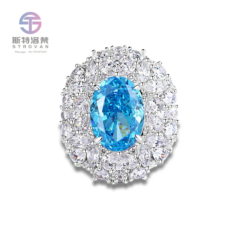 

Iced Cut High Carbon Diamond Simple Fine Jewelry Wholesale Engagement Wedding S925 Sterling Silver Rings for Women Jewelry