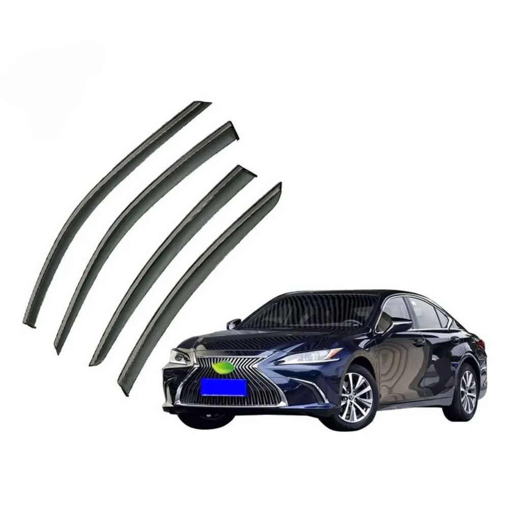 Premium In Channel Direct Fit Window Visor Wind Deflector For LEXUS ES350 2018+ Injection Deflector Stainless Steel