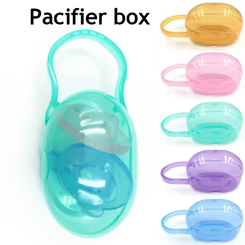 1 Pcs Cartoon Baby Nipple Pacifier Box Solid Pacifier Box Travel Storage Case Soother Safe Holder Pacifier PP Plastic Box