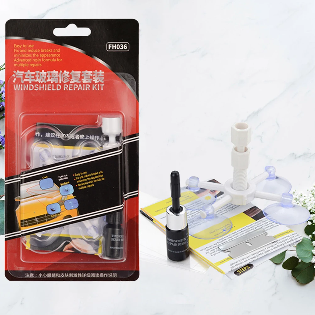 

1 set 1 Set Auto Glass Kit Diy Windshield Tool Car Glass Repair Tool Durable Safe Material Easy Operation Quick Repair For Small