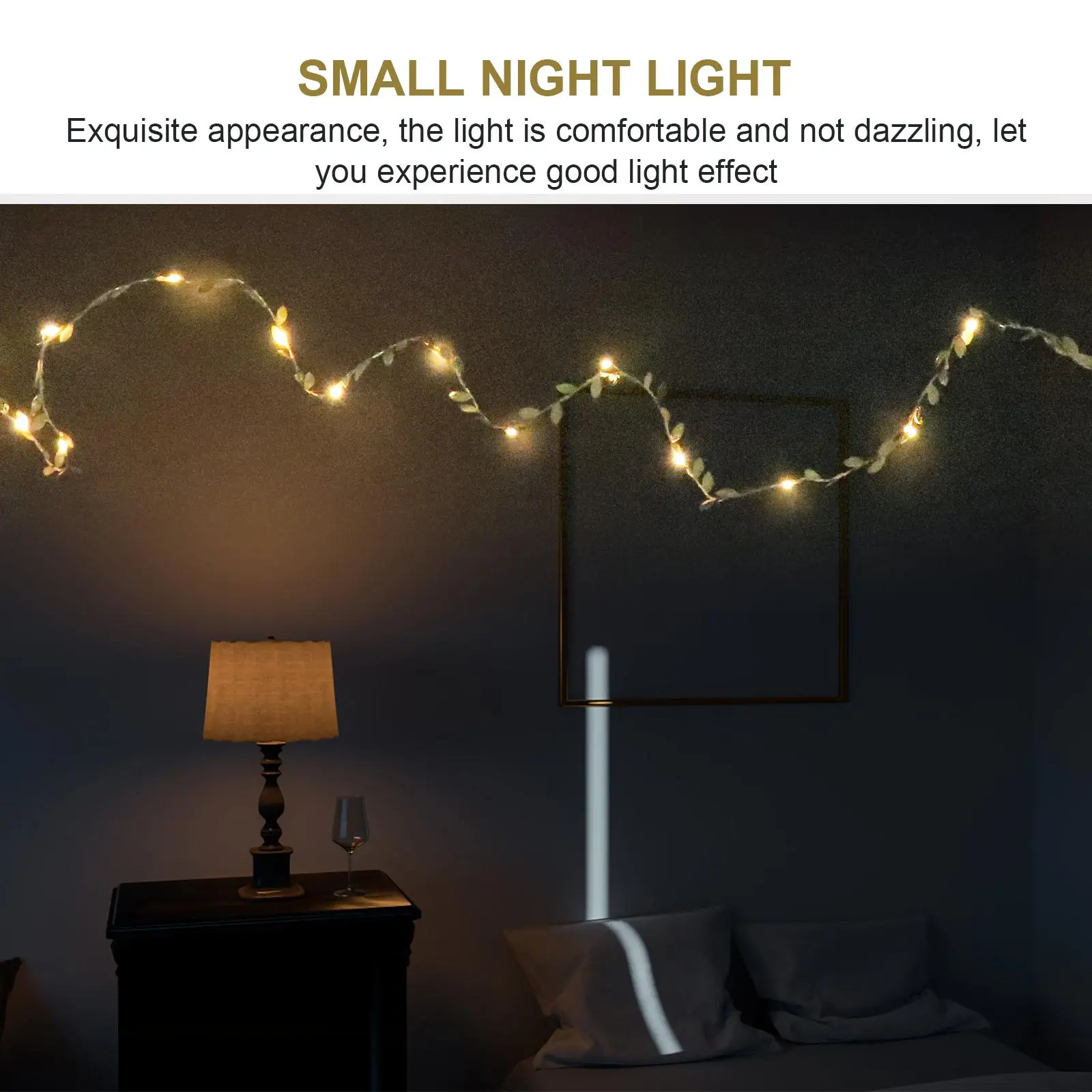 

1Pcs Christmas Decoration LED Leaf Rattan Garden Light Energy String Lamp for Yard Patio Balcony Outdoor Decor