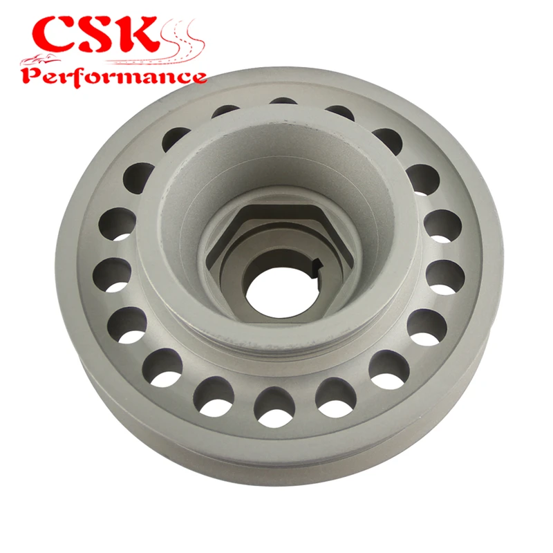 

High Performance Racing Light-Weight Aluminum Crankshaft Pulley Fits For 93-01 Honda Prelude H22 VTEC Purple/Gray