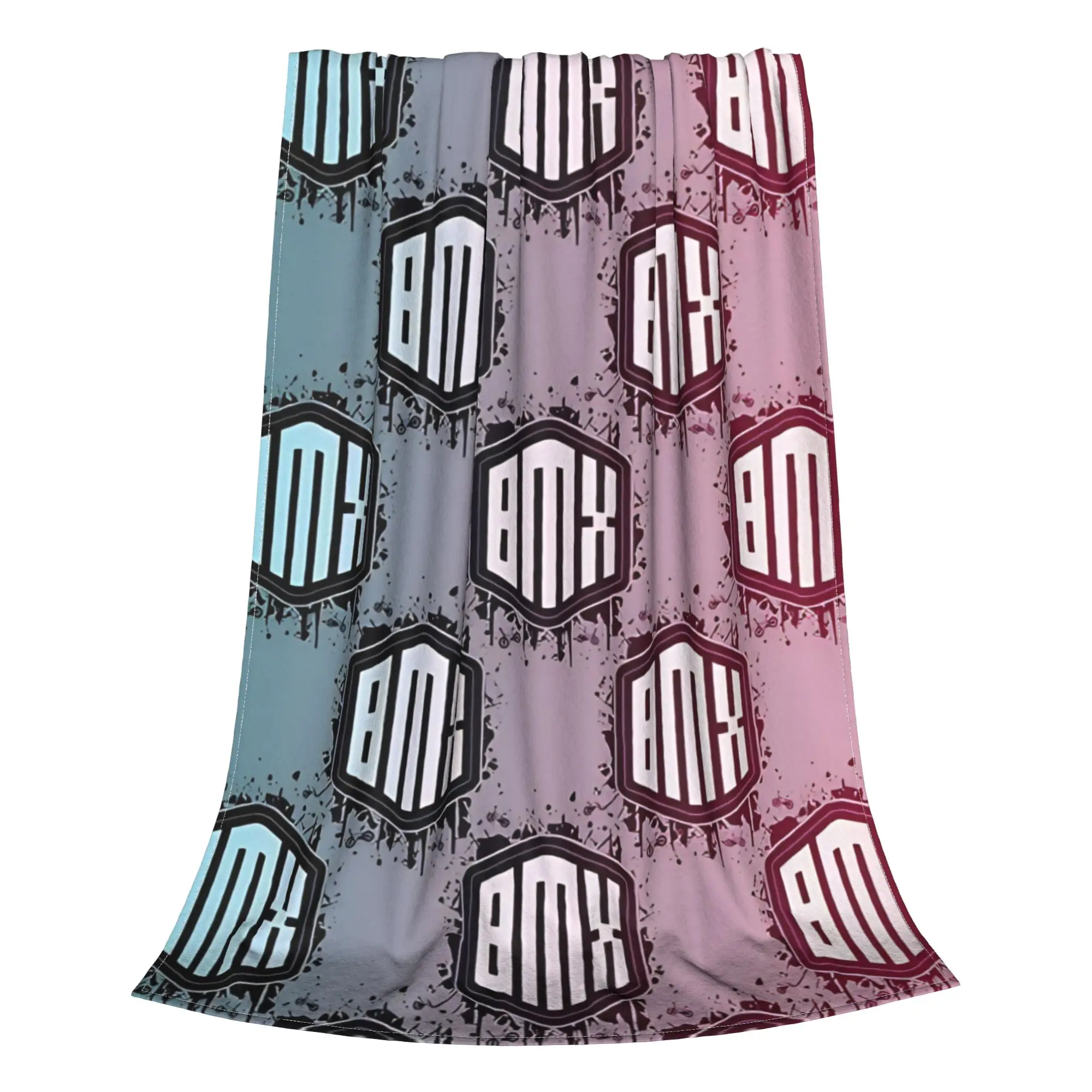 1PC Home Cute Room Decor Retro Bike Freestyle Blanket Throw Blanket BMX Racing Novelty Warm Blanket All Season