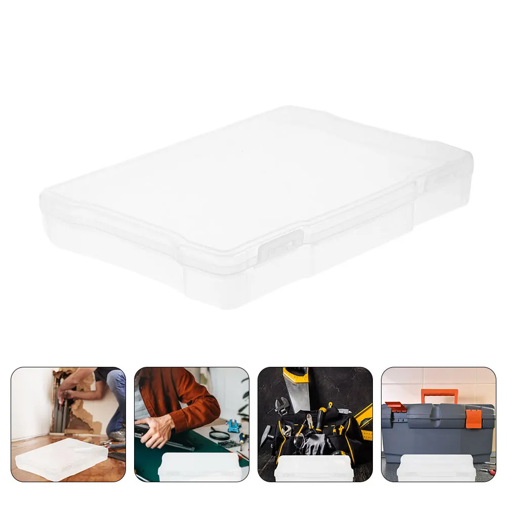

10 Pcs Storage Boxes Photo Craft Picture Containers Case with Lids Plastic White