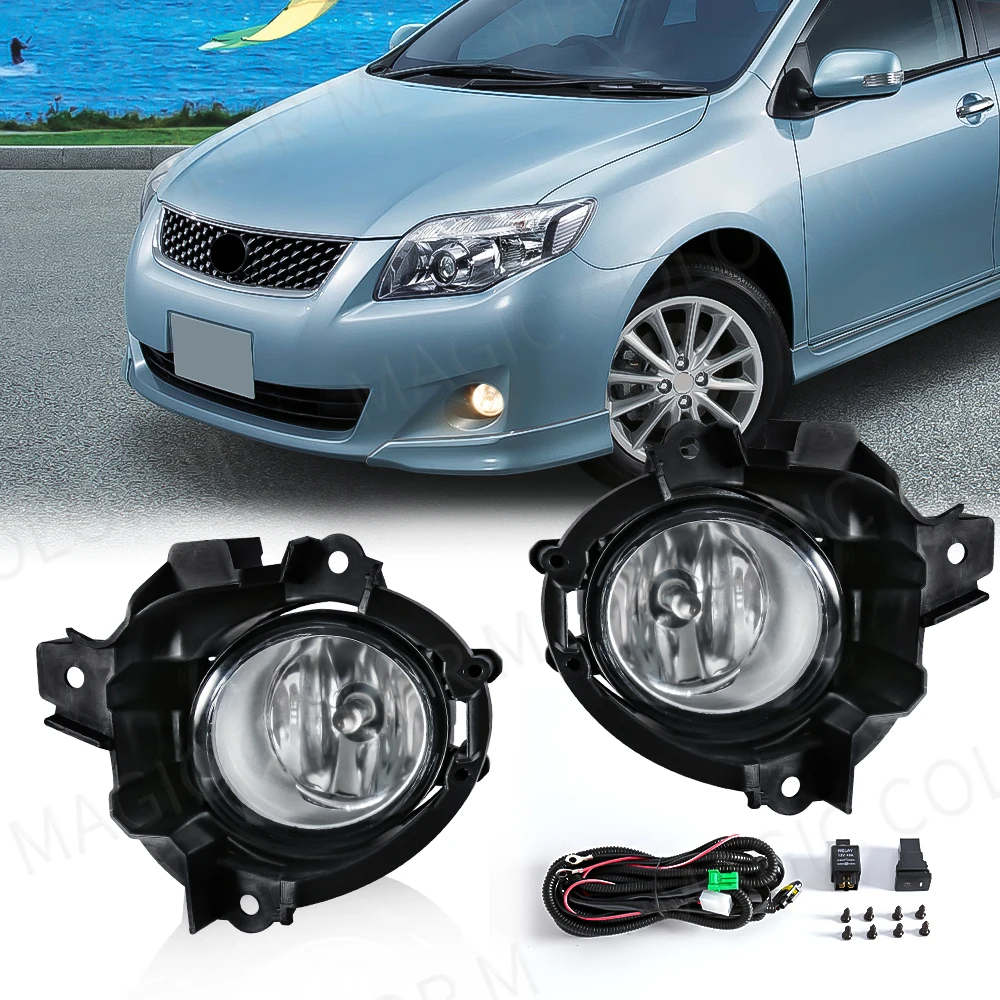 Car Fog Lamps For Toyota Premio 2010 2011 2012 2013 2014 2015 2016 2017 Halogen Kit Bumper Daytime Running Lights DRL Daylights