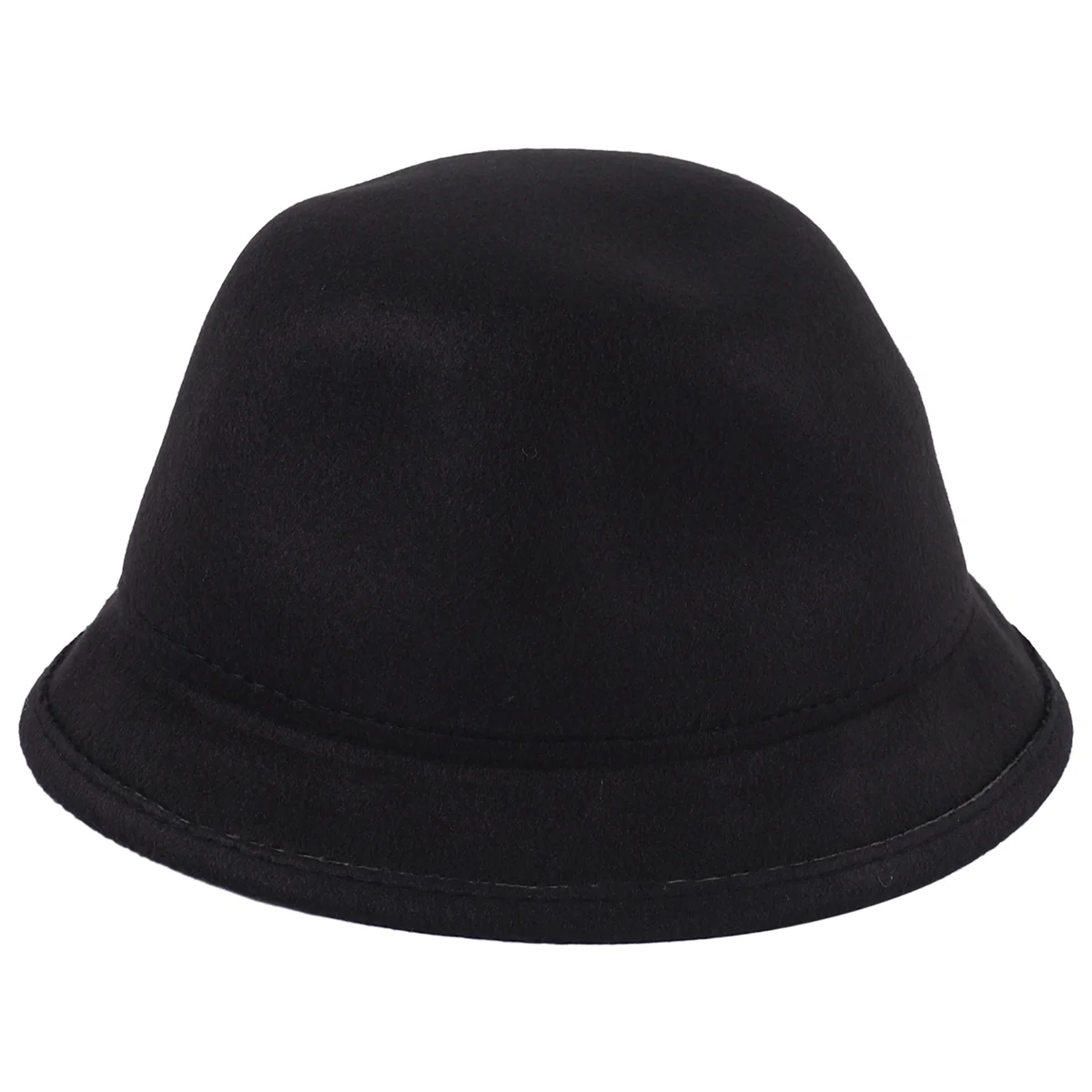 1Piece Melon Bowler Hat Hat Bowler Hat Bowler Hat Felt Hat Chaplin Hat Riding Hat (Black)