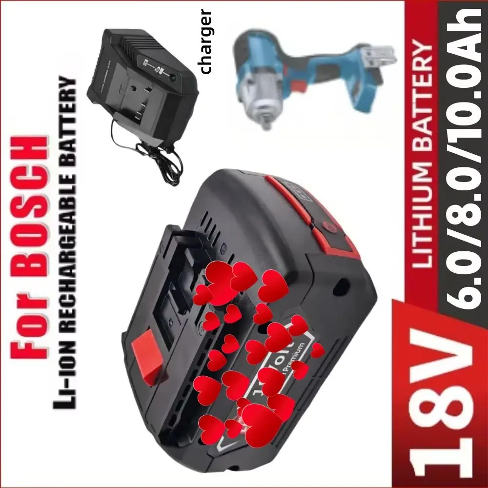 

100% New for Bosch 18V 6.0/8.0/10.0Ah Battery Professional GBA GBH GSR GSB BAT618 BAT609 BAT620 Replacement Battery