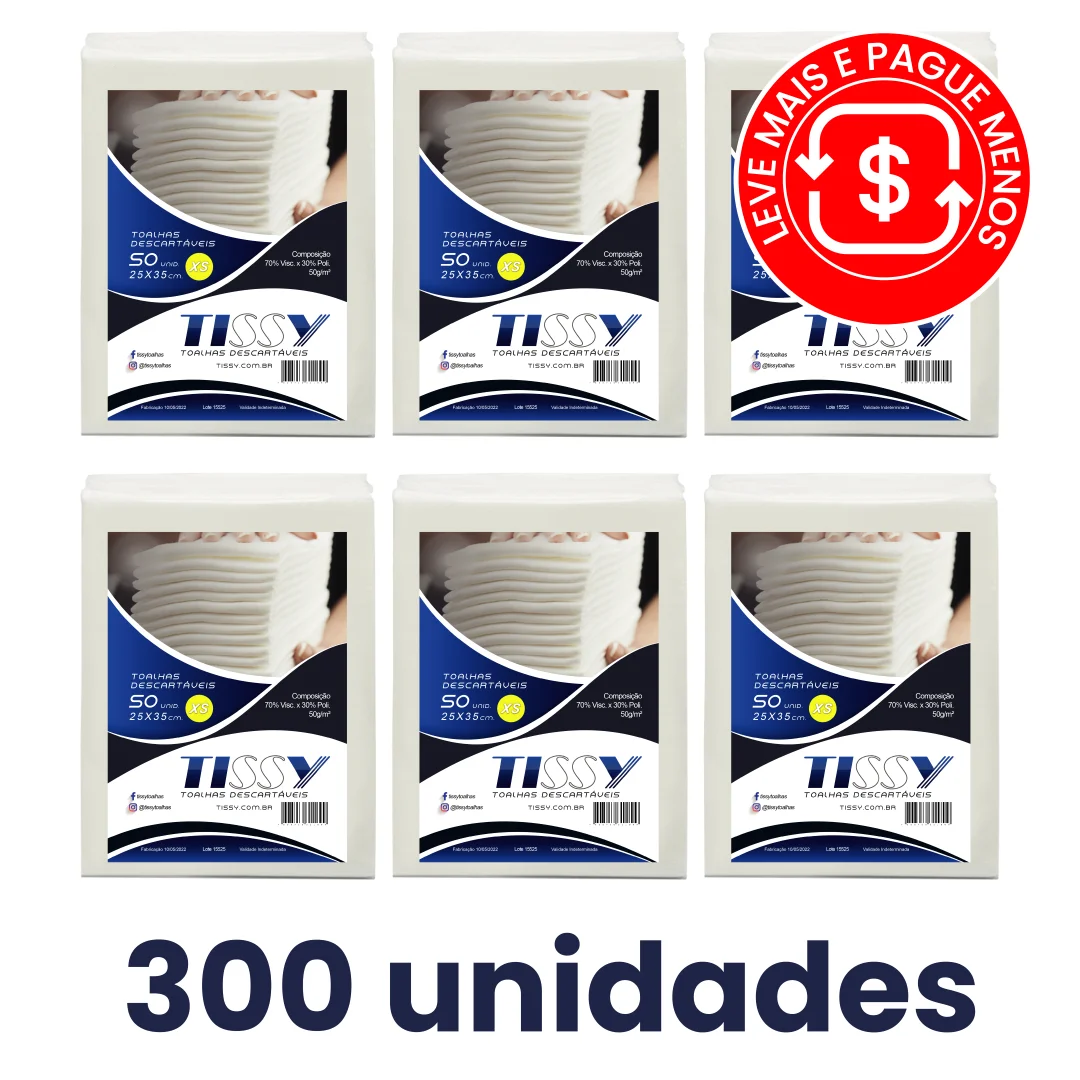 DISPOSABLE TOWELS 300 TISSY UNITS 25x35 HIGH QUALITY