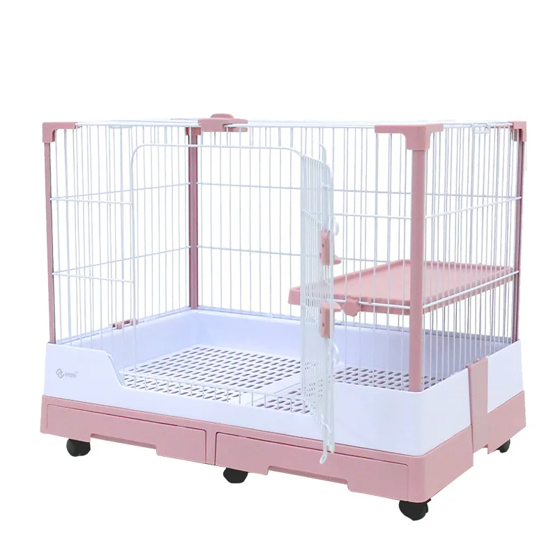 

Rabbit cage gravity lock drawer type chinchilla rabbit house, nest guinea pig anti-spray urine cage