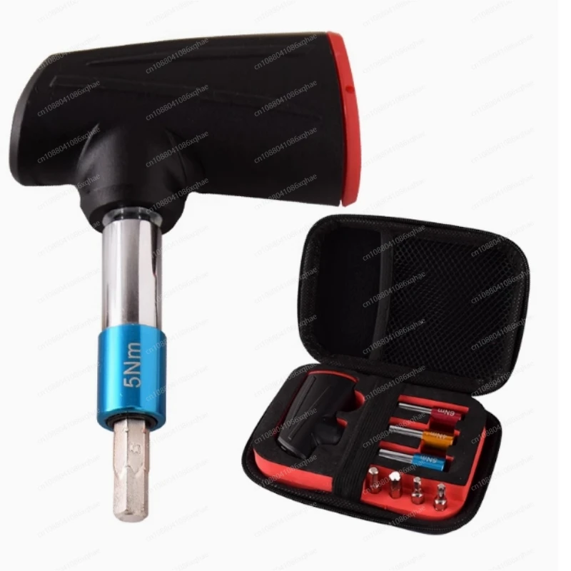 All-in-One Torque Wrench Set, Driver Tool Kit, T-Handle, Bits, Socket Adapters, +,-6% Accurate, 4nm, 5nm, 6nm, 1/4 inch