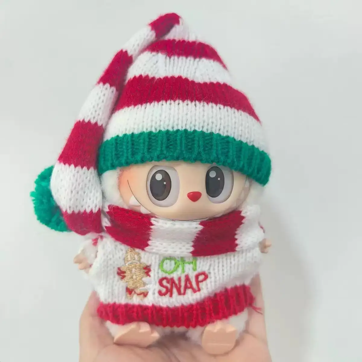 

Mini Doll'S Clothes Outfit Accessories For Korea Kpop Exo Labubu Idol V1 V2 Christmas Cookie Man Sweater Hat New Year Clothes