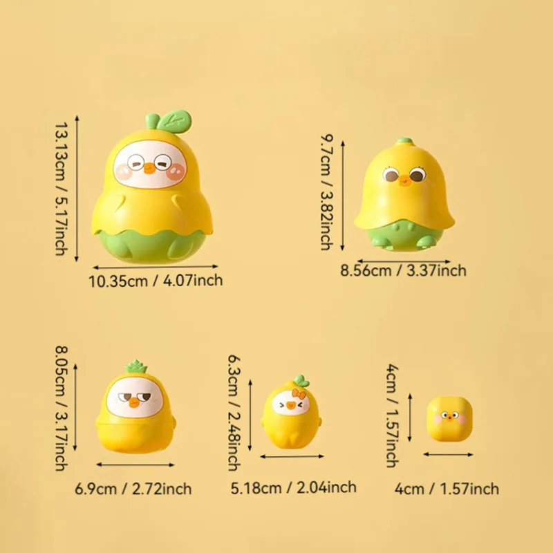 ซ้อนของเล่นเด็กตุ๊กตาทํารังของรัสเซียเด็กการงอกของฟันแหวนทารกการศึกษาซ้อนถ้วยของเล่น