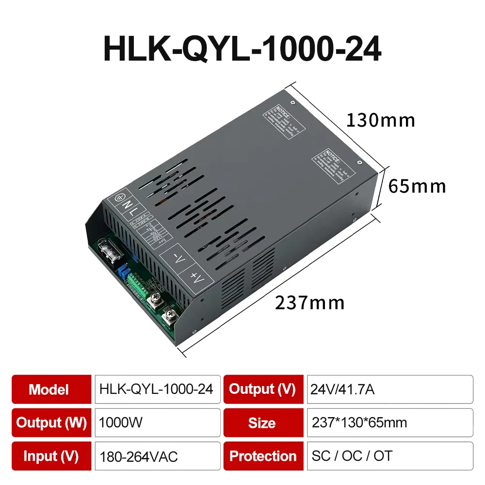 

Модуль питания Hi-Link 1000W AC/DC серии HLK-QYL-1000W 12В/24В/36В/48В/72В/96В/110В/150В/220В