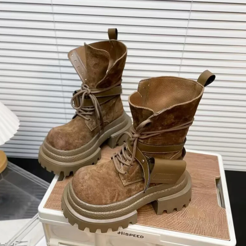 

Flats Platform Women Ankle Boots Sport Lace Up Shoes Winter Snow Boots 2025 Trend Walking Running Shoes New Mujer Chelsea Boots