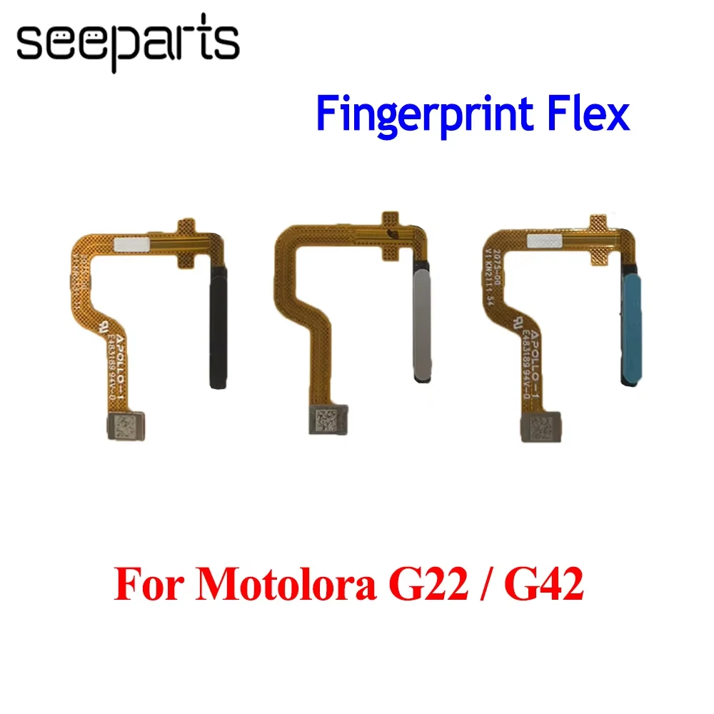 

For Moto G22 Touch ID Fingerprint Sensor Home Menu Button Flex Cable Ribbon For Motorola Moto G42 Fingerprint Flex