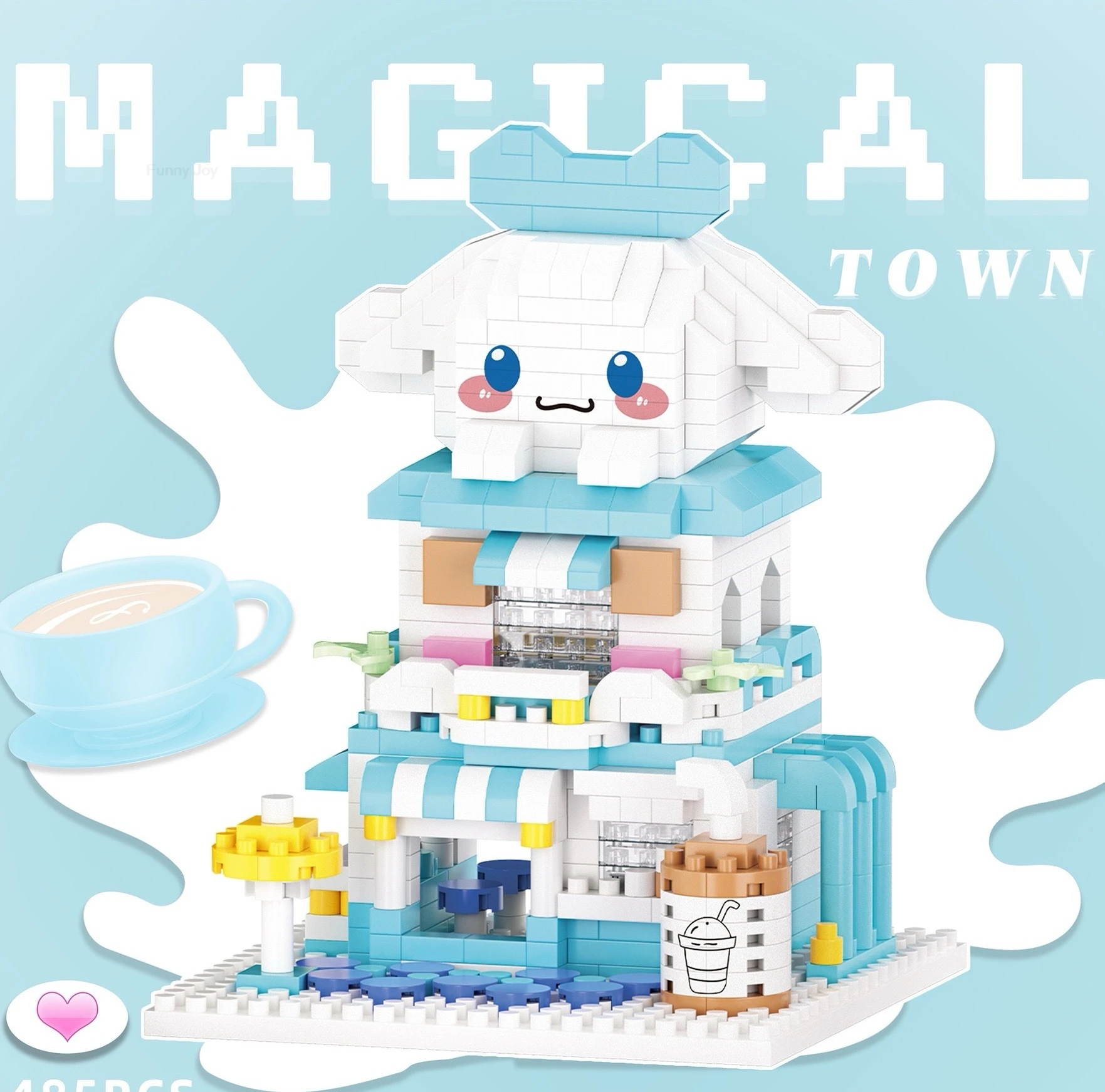 Kurome Cinnamoroll Hello Kitty Stitch Block Character Geassembleerd model Mickey Mouse Bouwstenen Poppen Speelgoed Kinderen Cadeau