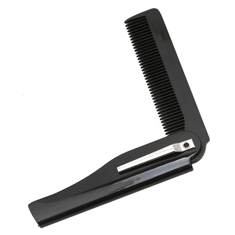 1PC PortableHot Foldable comb Folding Pocket Clip Hair Moustache Beard Comb Fashion Men Women Handmade massage hair brush