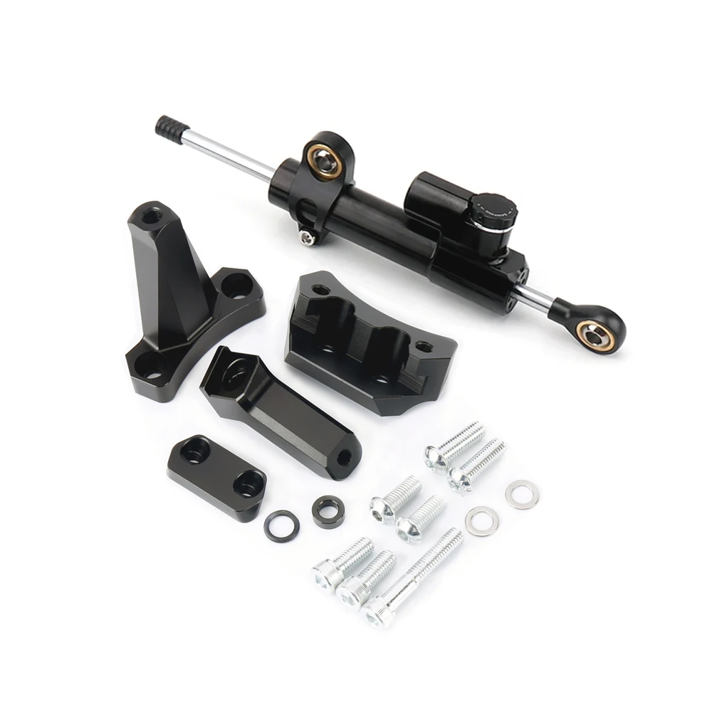For Kawasaki Ninja 500 2024 - Motorcycle Steering Damper Bracket Ninja 400 2018-2024 CNC Aluminum Steering Damper Stabilizer Kit