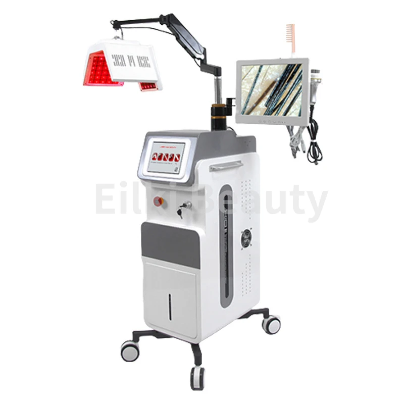 Professional Laser Hair Growth Machine Hair Regrowth Treatment Scalp Analyzer 650nm Diode Laser Hair Restoration Salon Device