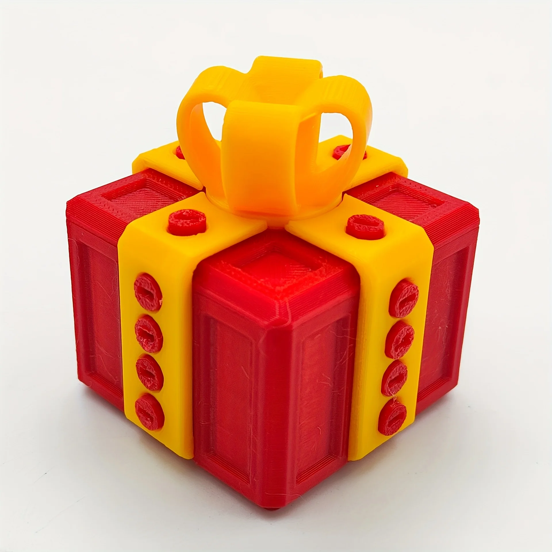 صندوق عيد الميلاد المفاجئ المطبوع ثلاثي الأبعاد مع زينة وحلي لجو عيد الميلاد يمكن التجميل بحرية وتخفيف الضغط