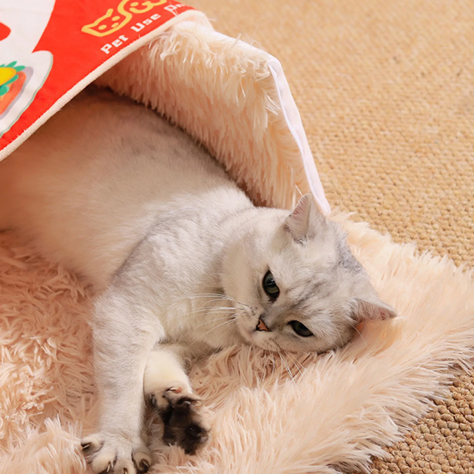 Cartoon Snack Box Cat Bed Comfortable and Stylish