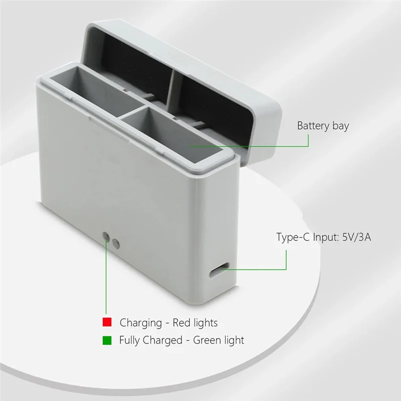 A003 สําหรับ DJI Osmo Action 3/4 แบตเตอรี่แท่นชาร์จ USB ชาร์จ Hub สําหรับ Action 3 Action 4 อุปกรณ์เสริม