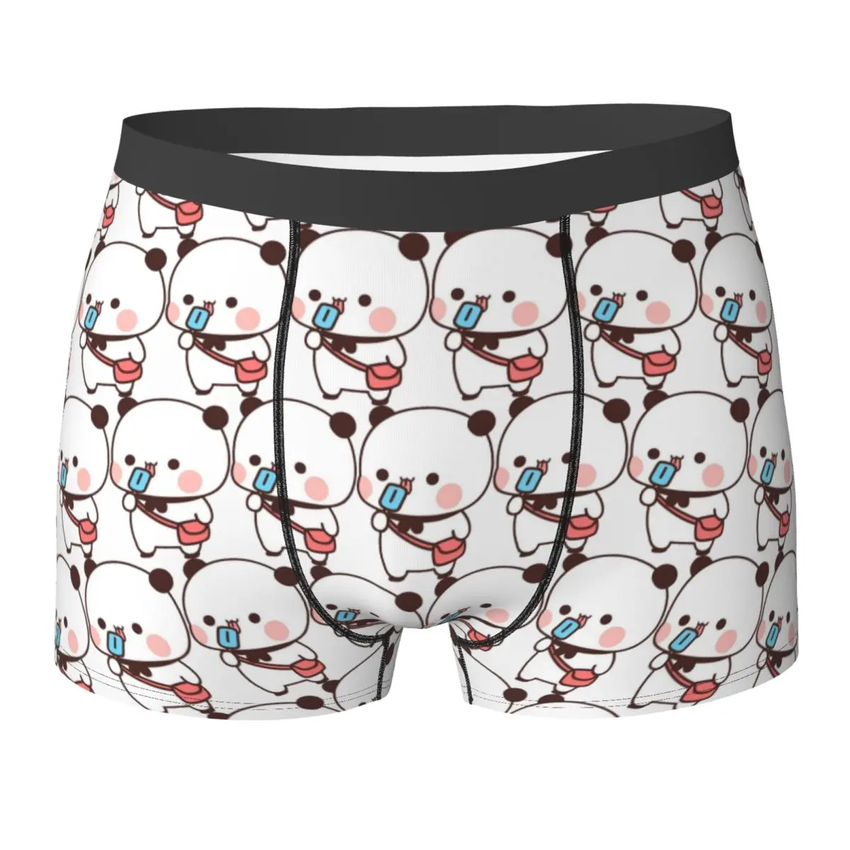 

Cute Bubu Eating Cream Panda Bear Underwear Bubu And Dudu Man Panties Design Novelty Boxer Shorts Quality Shorts Briefs Big Size